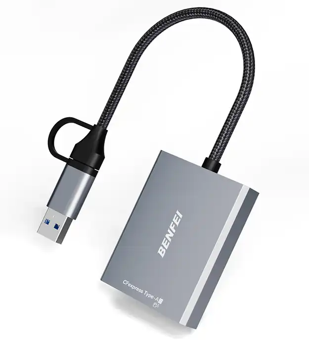CFexpress Type A čitač kartica sa USB 3.2 (Gen 2) - 10Gbps brzina, USB-C i USB-A 2-u-1 adapter - Platforma za Online prodaju Concept Mango