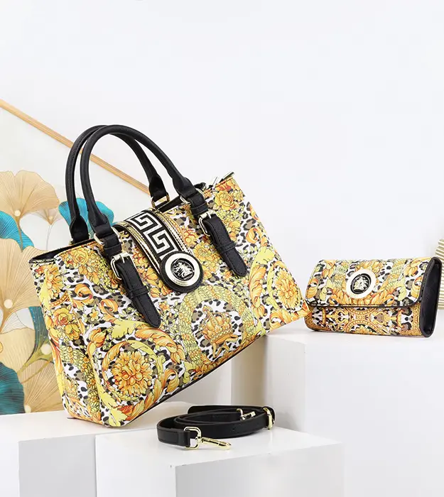 Ženska torba Florvelle Grace sa floralnim dezenom i zlatnim detaljima – luksuzni modni dodatak od PU kože