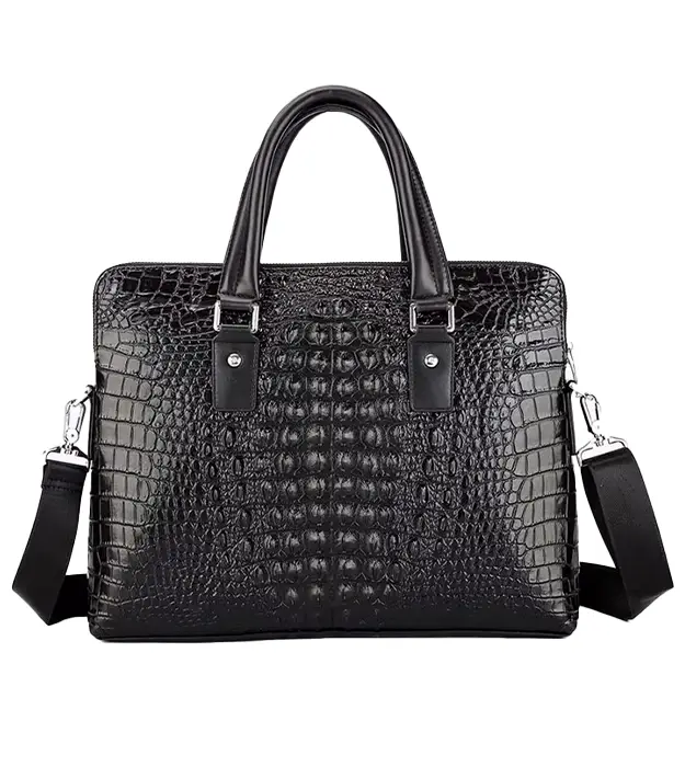 Muška poslovna torba UrbanCroc od eko kože sa krokodilskim uzorkom i kaišem za rame