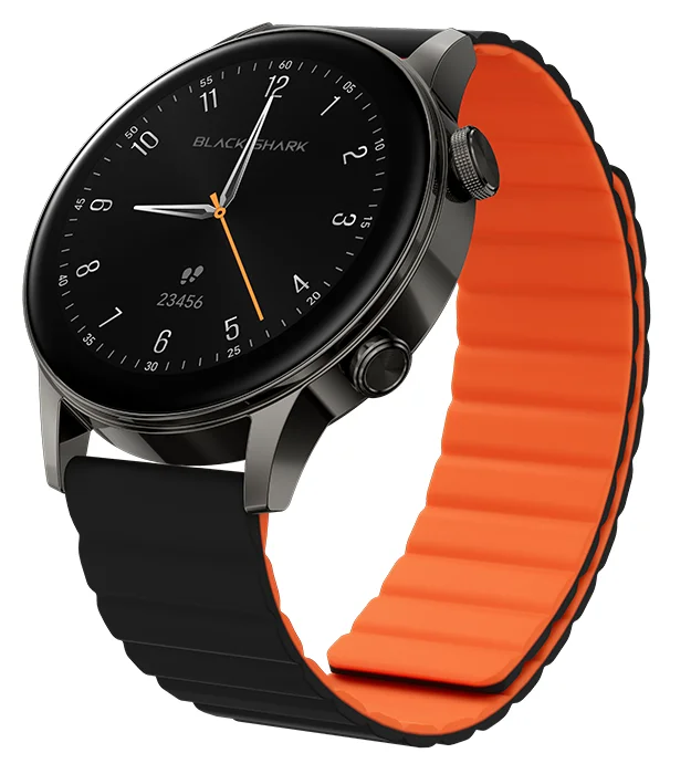 Black Shark S3 pametni sat – Black Orange narukvica, AMOLED ekran, sportski dizajn