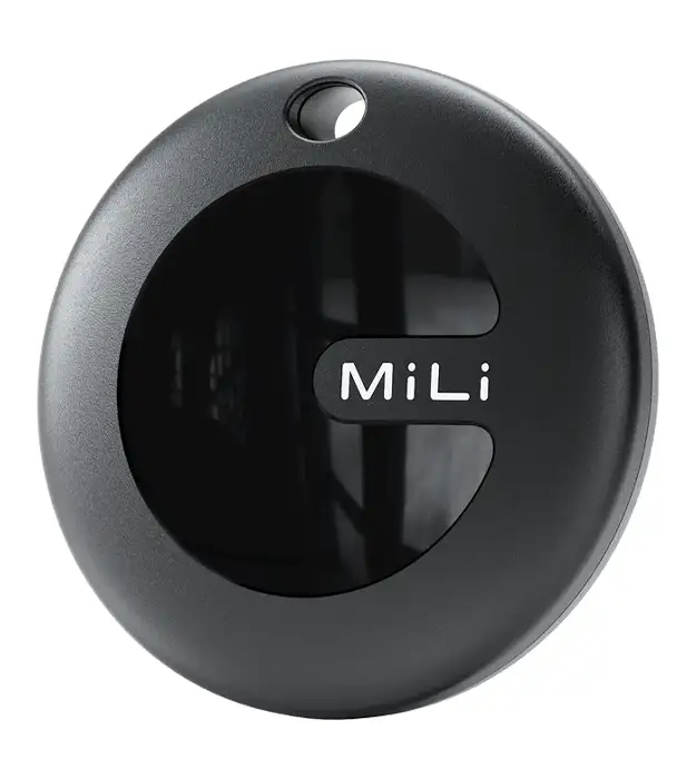 Pametni Bluetooth tracker MiLi MiTag Go za Android, Google Find My Device, IP67, crni